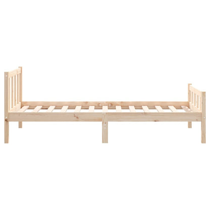 Solid Wood Single Bed Frame - Durable & Stylish Design, No Mattress
