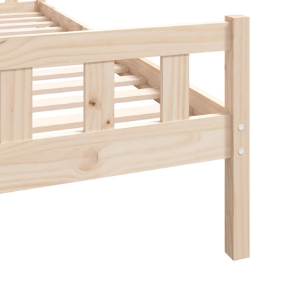 Solid Wood Single Bed Frame - Durable & Stylish Design, No Mattress