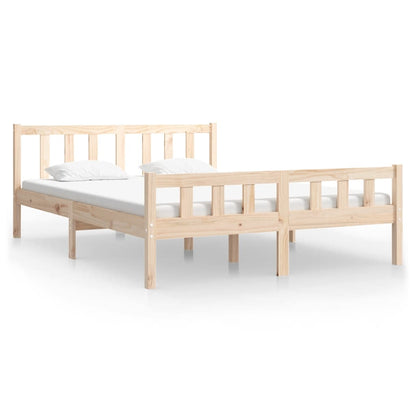 Solid Wood Small Double Bed Frame - Durable & Stylish Design