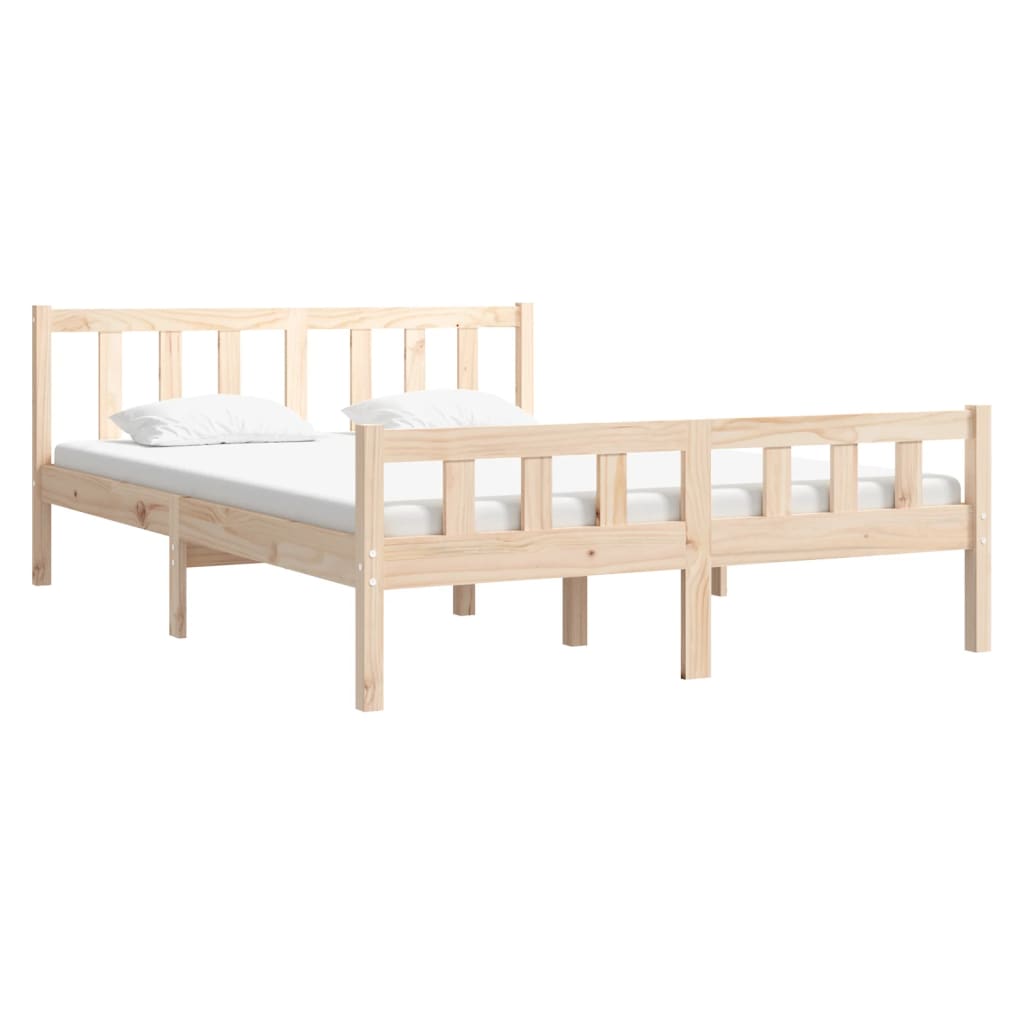 Solid Wood Small Double Bed Frame - Durable & Stylish Design