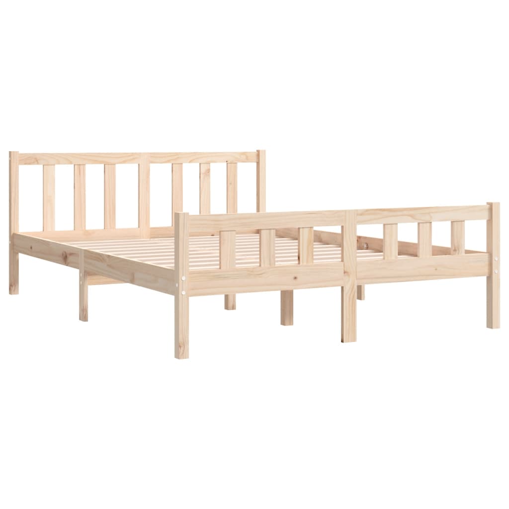 Solid Wood Small Double Bed Frame - Durable & Stylish Design