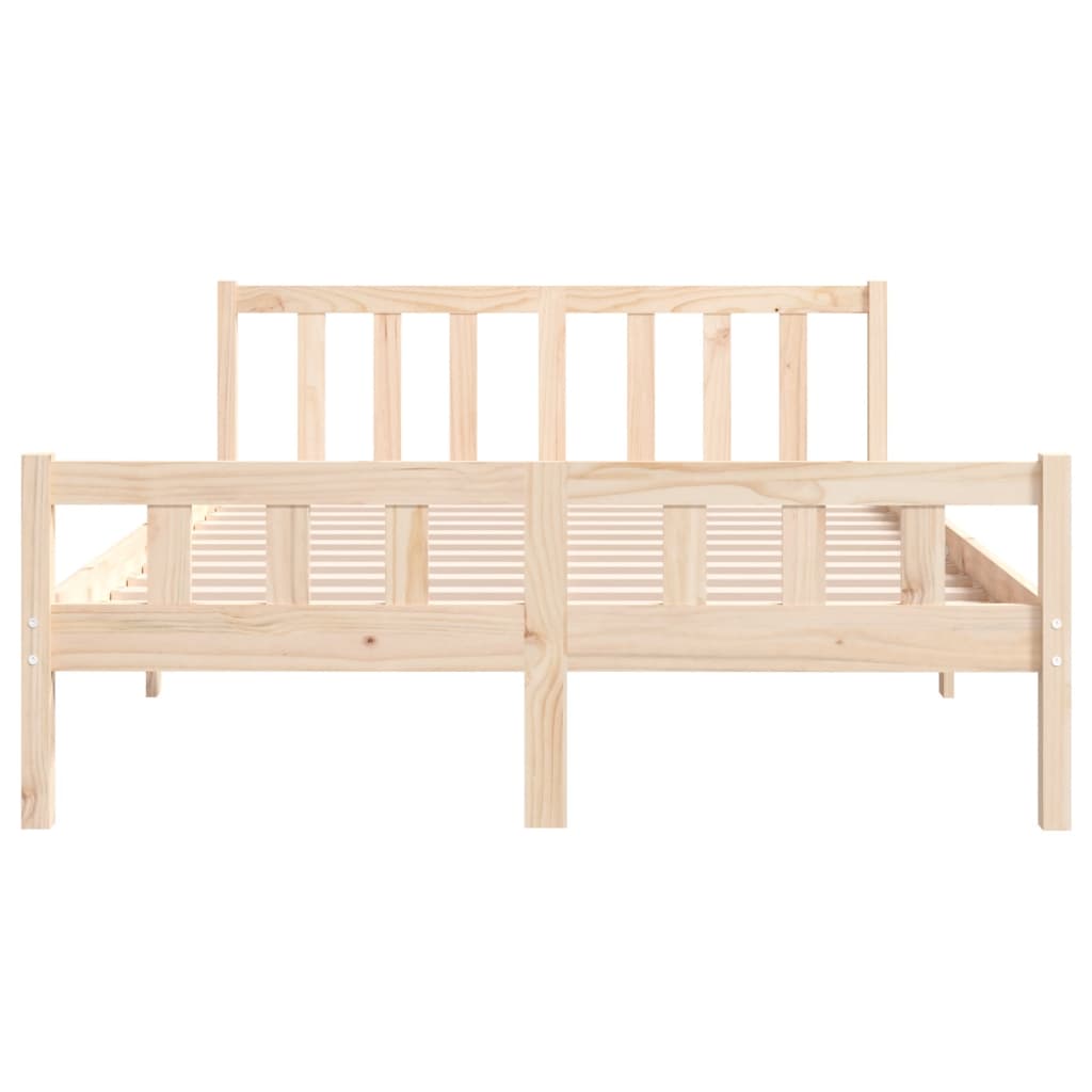 Solid Wood Small Double Bed Frame - Durable & Stylish Design