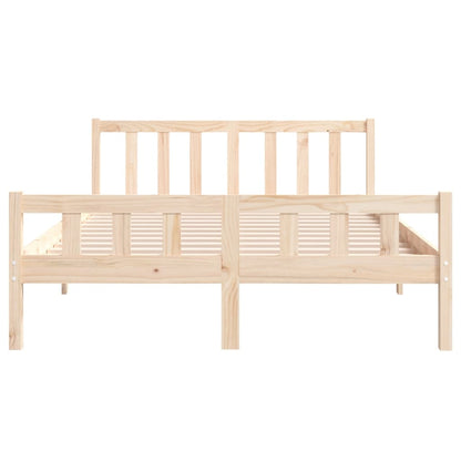 Solid Wood Small Double Bed Frame - Durable & Stylish Design