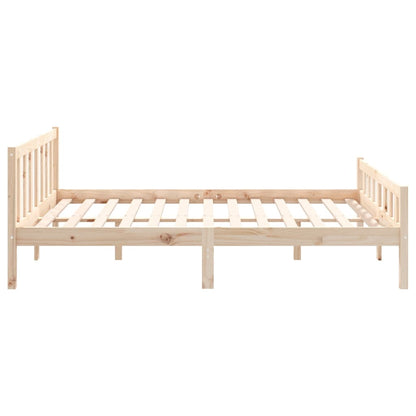 Solid Wood Small Double Bed Frame - Durable & Stylish Design