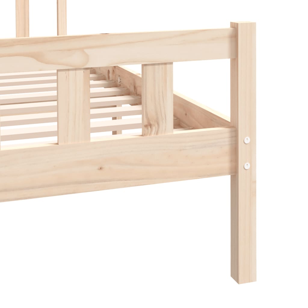 Solid Wood Small Double Bed Frame - Durable & Stylish Design