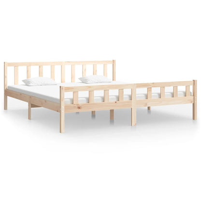 Solid Wood 160x200 cm Bed Frame - No Mattress Included