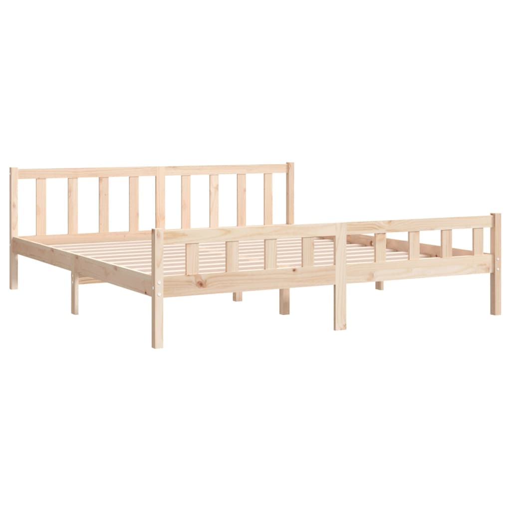 Solid Wood 160x200 cm Bed Frame - No Mattress Included