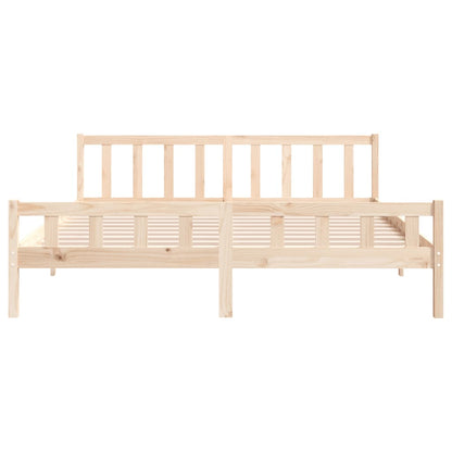 Solid Wood 160x200 cm Bed Frame - No Mattress Included