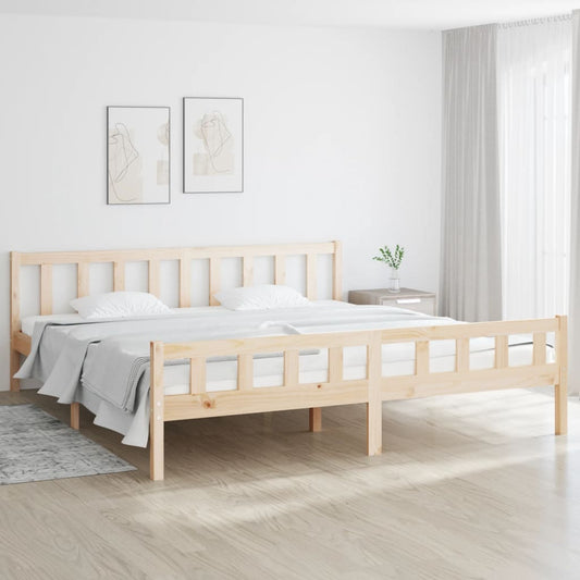Solid Wood 160x200 cm Bed Frame - No Mattress Included