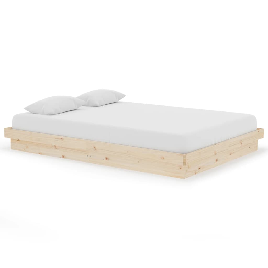 Solid Wood Bed Frame 140x200 cm - vidaXL 819907 (No Mattress)
