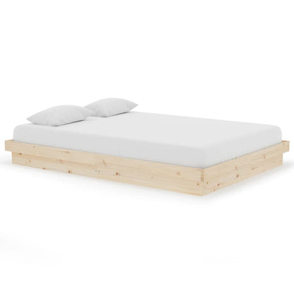Solid Wood Bed Frame 140x200 cm - vidaXL 819907 (No Mattress)