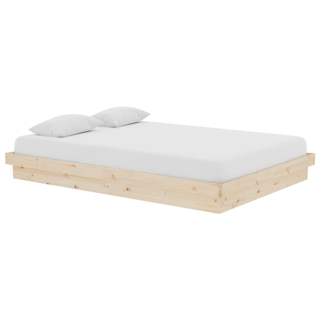 Solid Wood Bed Frame 140x200 cm - vidaXL 819907 (No Mattress)