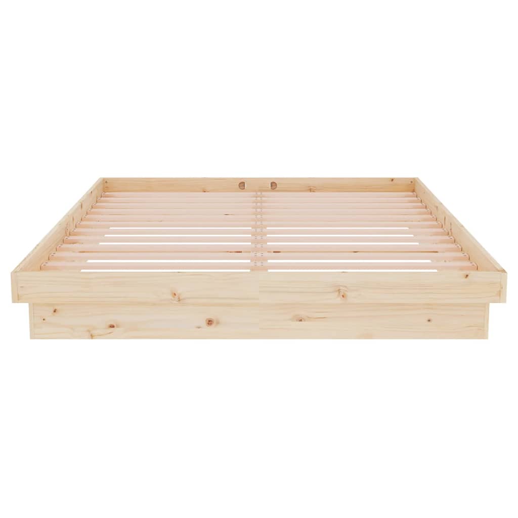 Solid Wood Bed Frame 140x200 cm - vidaXL 819907 (No Mattress)