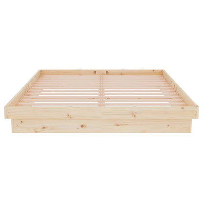 Solid Wood Bed Frame 140x200 cm - vidaXL 819907 (No Mattress)