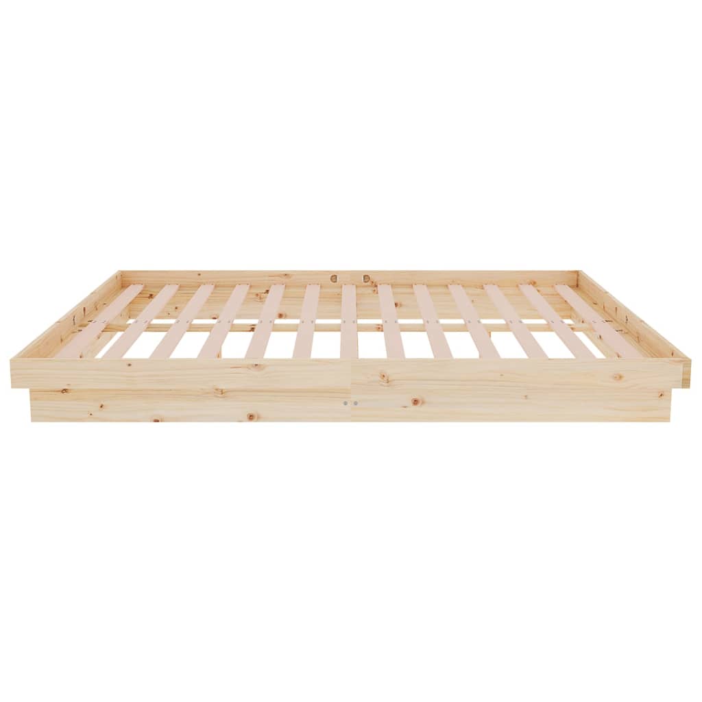 Solid Wood Bed Frame 140x200 cm - vidaXL 819907 (No Mattress)