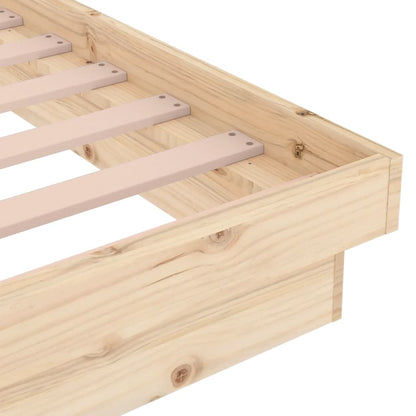 Solid Wood Bed Frame 140x200 cm - vidaXL 819907 (No Mattress)