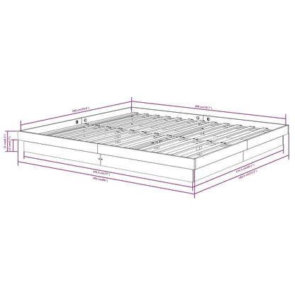 Solid Wood Super King Bed Frame - No Mattress Included