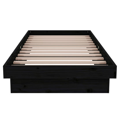 Solid Wood Black Bed Frame - Small Single (Mattress Not Included)