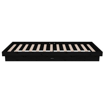Solid Wood Black Bed Frame - Small Single (Mattress Not Included)