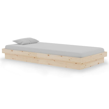 Solid Wood Single Bed Frame - Durable & Elegant Design