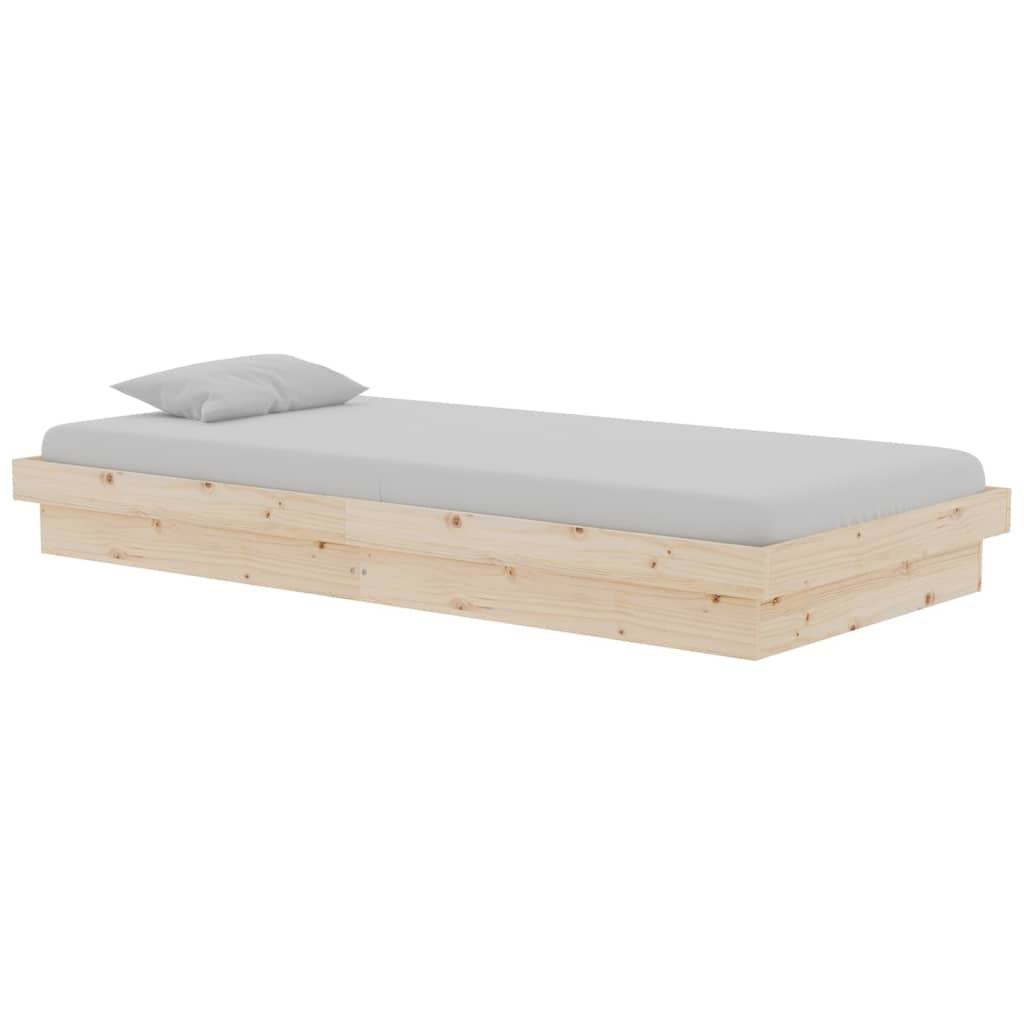 Solid Wood Single Bed Frame - Durable & Elegant Design