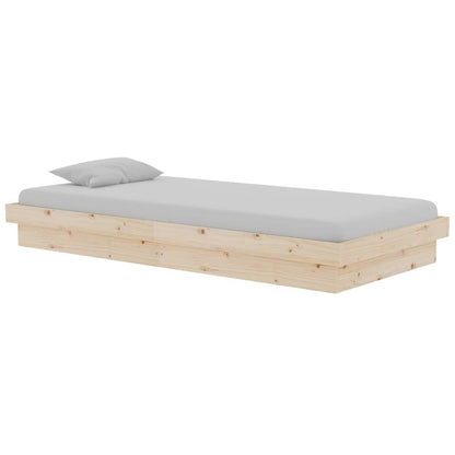 Solid Wood Single Bed Frame - Durable & Elegant Design