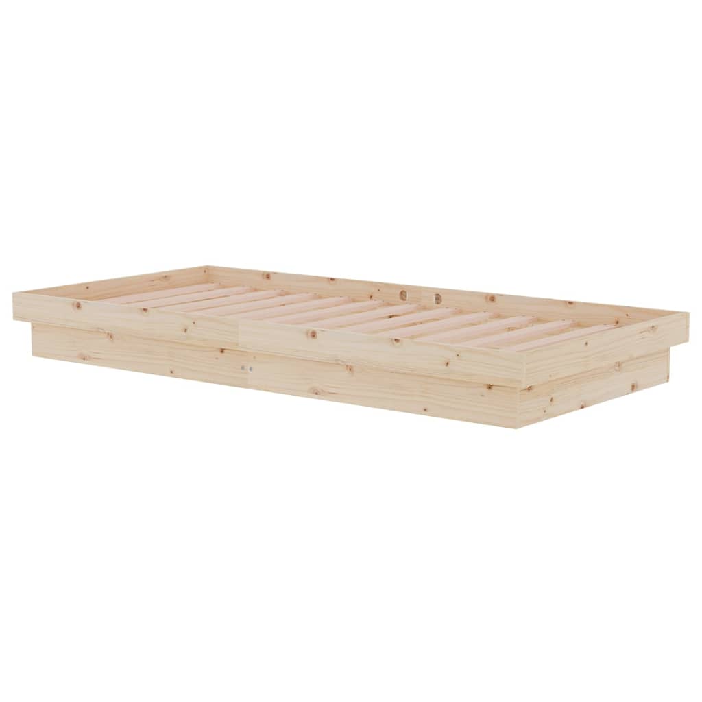 Solid Wood Single Bed Frame - Durable & Elegant Design