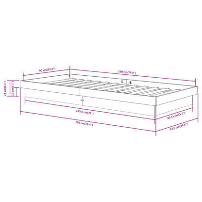 Solid Wood Single Bed Frame - Durable & Elegant Design