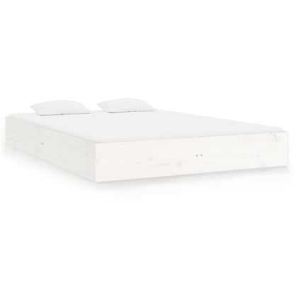 White Solid Wood Super King Bed Frame 180x200 cm (No Mattress)