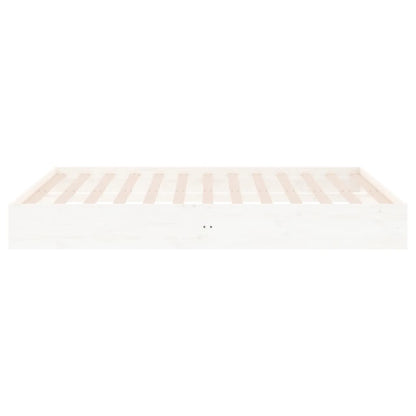 White Solid Wood Super King Bed Frame 180x200 cm (No Mattress)