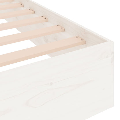 White Solid Wood Super King Bed Frame 180x200 cm (No Mattress)