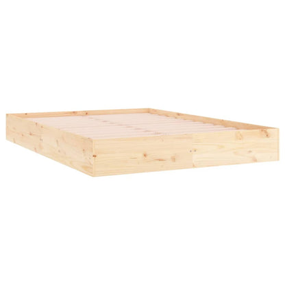 Solid Wood Bed Frame 140x200 cm - Sleek & Durable Design