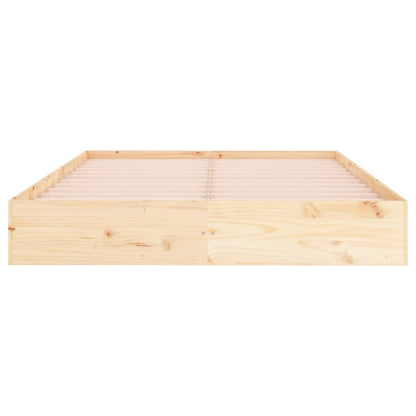 Solid Wood Bed Frame 140x200 cm - Sleek & Durable Design