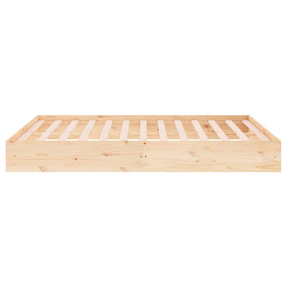 Solid Wood Bed Frame 140x200 cm - Sleek & Durable Design