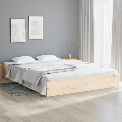 Solid Wood Bed Frame 140x200 cm - Sleek & Durable Design