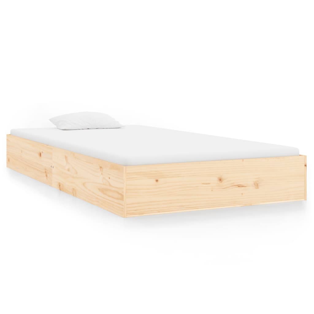 Solid Wood Bed Frame 100x200 cm - Sturdy, Elegant Design
