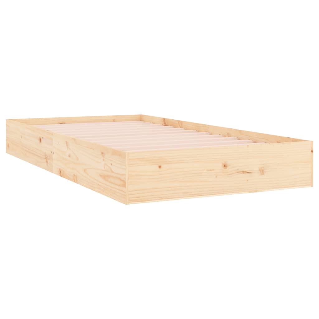 Solid Wood Bed Frame 100x200 cm - Sturdy, Elegant Design