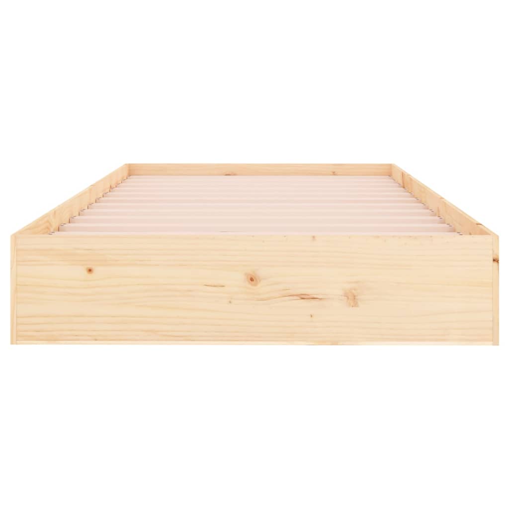 Solid Wood Bed Frame 100x200 cm - Sturdy, Elegant Design