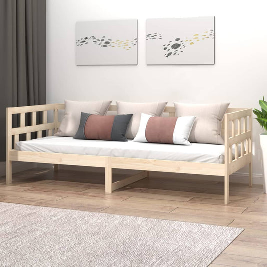 Solid Pine Wood Day Bed Frame 80x200 cm - Mattress Not Included