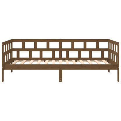 Honey Brown Solid Pine Wood Day Bed - 80x200 cm (Mattress Excluded)