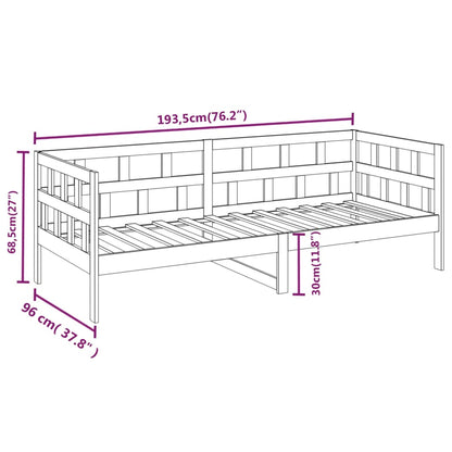 Solid Pine Wood Day Bed Frame 90x190 cm - No Mattress Included