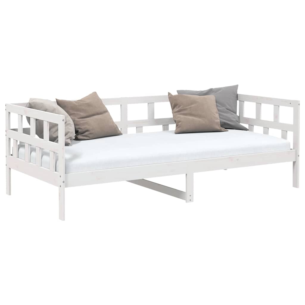 White Solid Pine Day Bed Frame 90x190 cm - Single Without Mattress