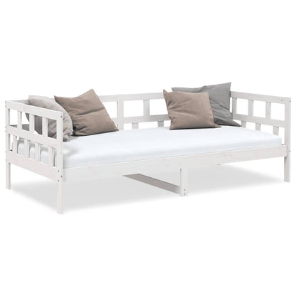 White Solid Pine Day Bed Frame 90x190 cm - Single Without Mattress