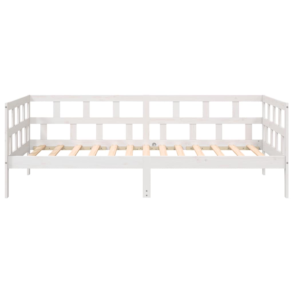 White Solid Pine Day Bed Frame 90x190 cm - Single Without Mattress