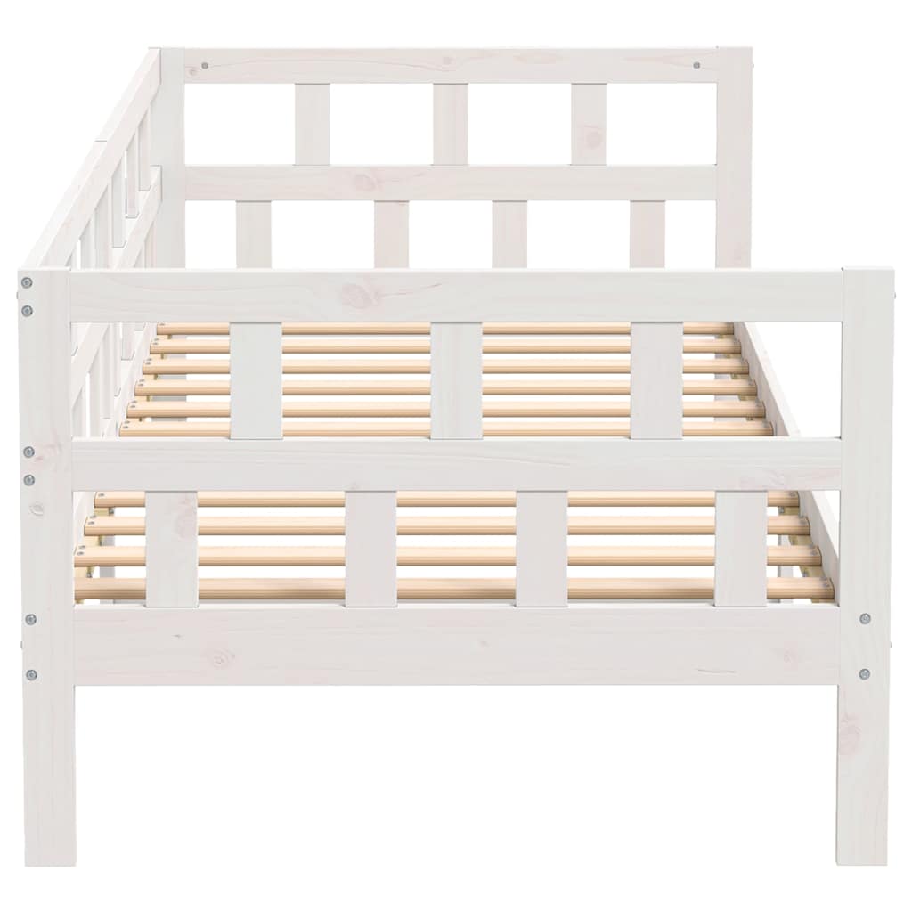 White Solid Pine Day Bed Frame 90x190 cm - Single Without Mattress