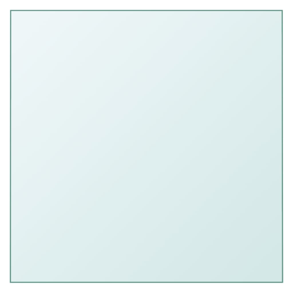 Clear Tempered Glass Table Top 60x60 cm - Durable & Elegant