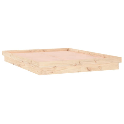 Solid Wood LED Bed Frame - Small Double, No Mattress Included