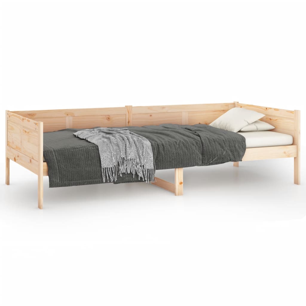 Solid Pine Wood Day Bed Frame 80x200 cm - Mattress Not Included