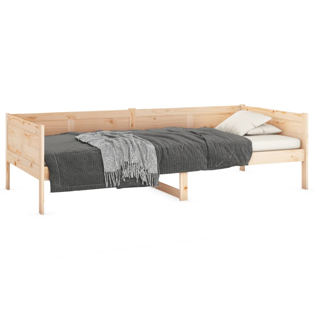 Solid Pine Wood Day Bed Frame 80x200 cm - Mattress Not Included