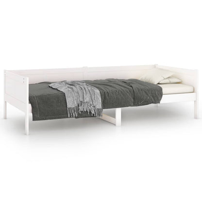 White Solid Pine Wood Day Bed Frame 90x190 cm - No Mattress Included